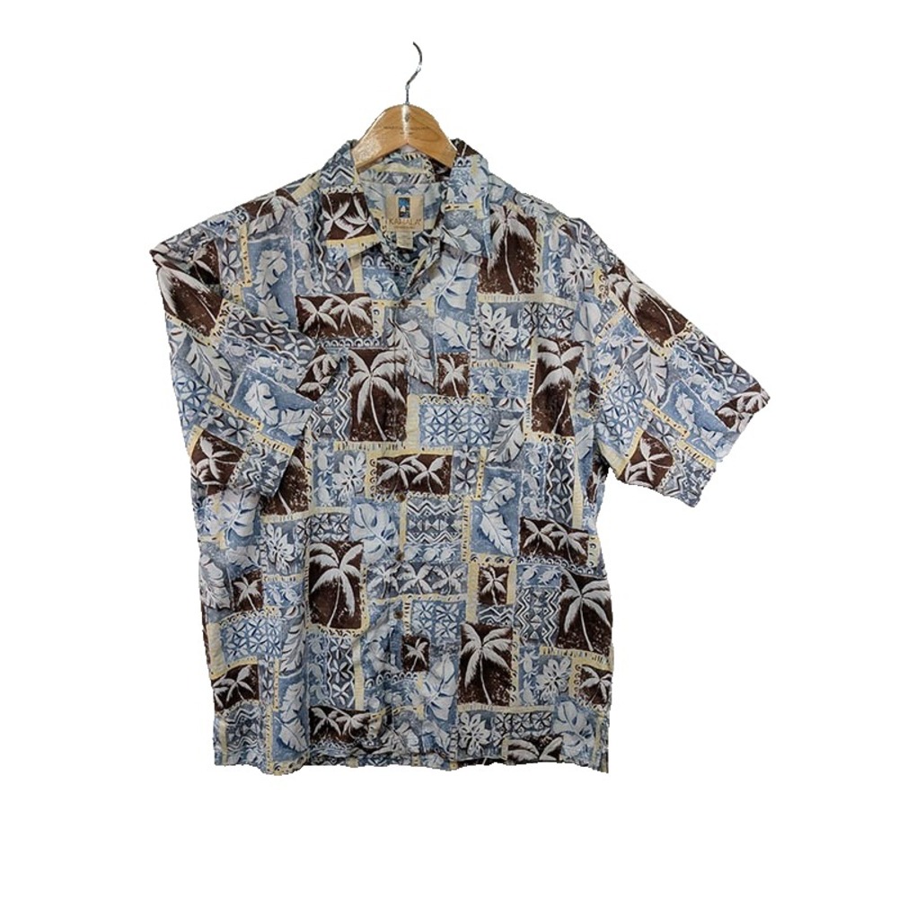 Kahala Hawaiian Shirt Mens XL Cabana Coastal Vintage Aloha Retro Surf Tiki Beach